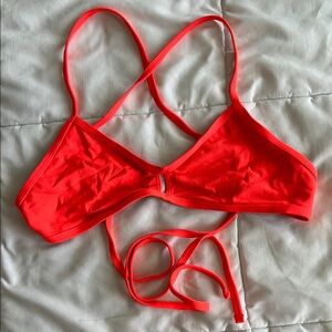 Jolyn Clothing Red Bikini Top Vent with Adjustable Straps